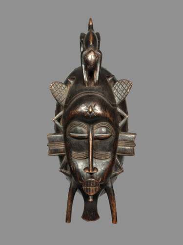 Sculpture titled "Masque Senoufo  art…" by Kebe, Original Artwork, Wood