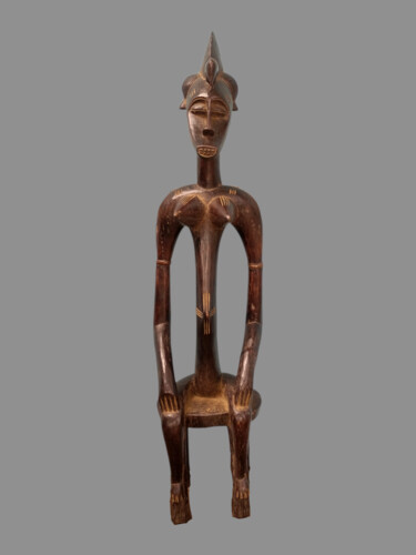 Escultura titulada "Statuette Senoufo a…" por Kebe, Obra de arte original, Madera