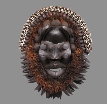 Sculpture titled "Masque Dan yacouba…" by Kebe, Original Artwork, Wood