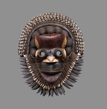 Escultura intitulada "Masque Dan yacouba…" por Kebe, Obras de arte originais, Madeira