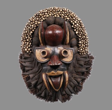 Skulptur mit dem Titel "Masque Dan yacouba…" von Kebe, Original-Kunstwerk, Holz