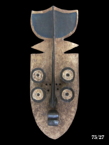 Sculpture intitulée "Masque Grebo de la…" par Kebe, Œuvre d'art originale, Bois