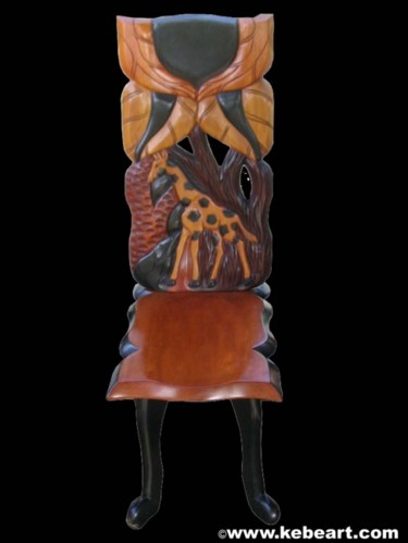 Skulptur mit dem Titel "chaise de salon" von Kebe, Original-Kunstwerk
