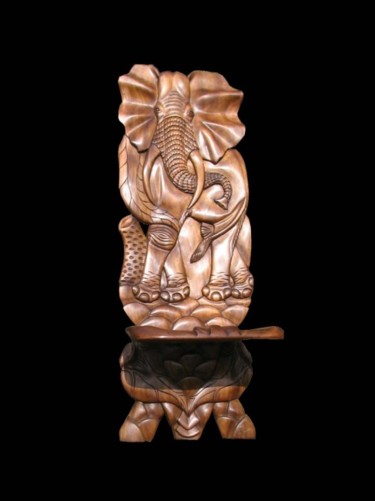 雕塑 标题为“Chaise à palabre Af…” 由Kebe, 原创艺术品, 木