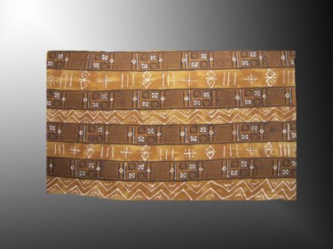 Textile Art titled "Bogolan du Mali art…" by Kebe, Original Artwork