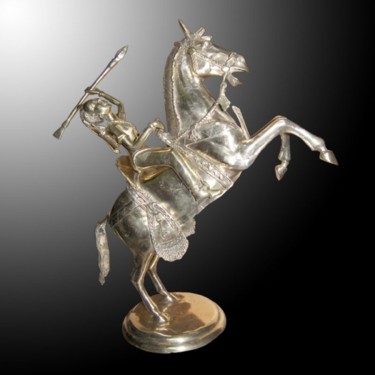 Sculpture titled "Cheval en Bronze d'…" by Kebe, Original Artwork, Bronze