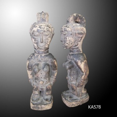 Sculpture titled "Statuette Atié art…" by Kebe, Original Artwork, Wood