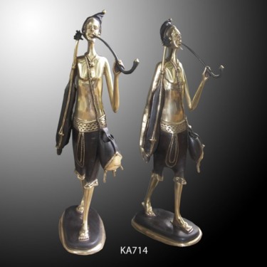 Sculpture titled "Statue en Bronze d'…" by Kebe, Original Artwork, Bronze