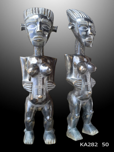 Sculpture titled "Statuette Koulango…" by Kebe, Original Artwork, Wood