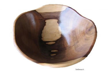 Diseño titulada "Saladier en bois Bé…" por Kebe, Obra de arte original, Cocina y Comedor