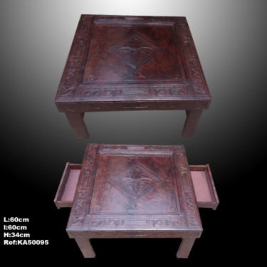 Design intitulada "Table basse en cuire" por Kebe, Obras de arte originais