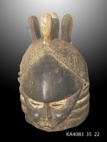 Sculpture intitulée "Masque Mende art  t…" par Kebe, Œuvre d'art originale, Bois