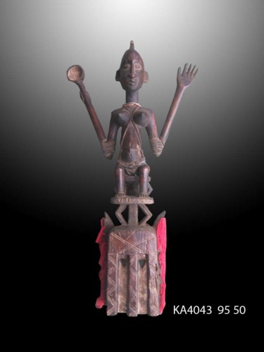 Sculpture titled "Masque Dogon  art…" by Kebe, Original Artwork, Wood