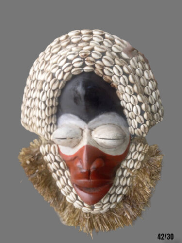 Escultura titulada "Masque Dan Guèré ar…" por Kebe, Obra de arte original, Madera