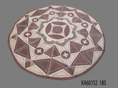 Arte têxtil intitulada "Tapis en cuir art d…" por Kebe, Obras de arte originais