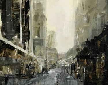Pittura intitolato "Rue de Paris" da Keef Art, Opera d'arte originale, Acrilico