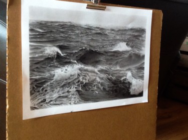 Dessin intitulée "Ocean" par Keef Art, Œuvre d'art originale