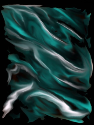 Digital Arts titled "Silk in the Wind" by Keep Magic, Original Artwork, Digital Painting Mounted on Wood Stretcher frame