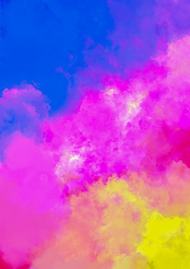 Digital Arts titled "Violet clouds" by Keep Magic, Original Artwork, Digital Painting