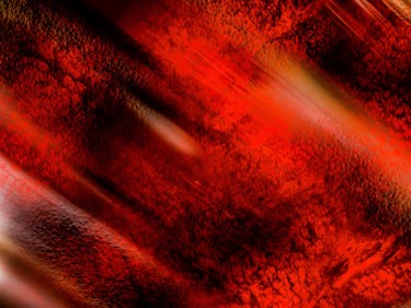 Digital Arts titled "Red Dragon Skin" by Keep Magic, Original Artwork, Digital Painting Mounted on Wood Stretcher frame