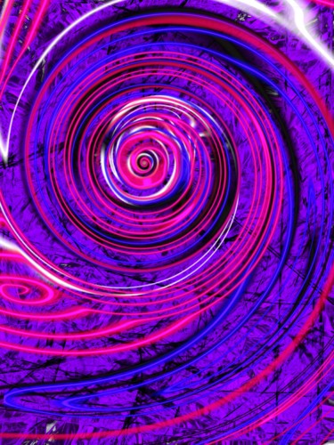 Arts numériques intitulée "Funnel on Violett" par Keep Magic, Œuvre d'art originale, Peinture numérique Monté sur Châssis en…