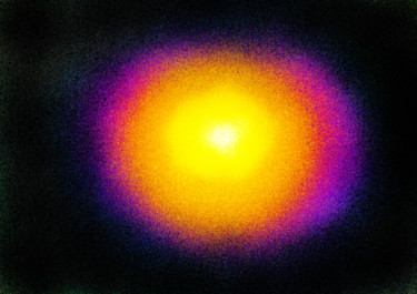 Digitale Kunst mit dem Titel "Sun in the Cosmos" von Keep Magic, Original-Kunstwerk, Digitale Malerei
