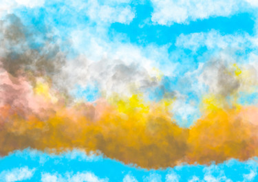 Digitale Kunst getiteld "Wolkenstreifen" door Keep Magic, Origineel Kunstwerk, Digitaal Schilderwerk