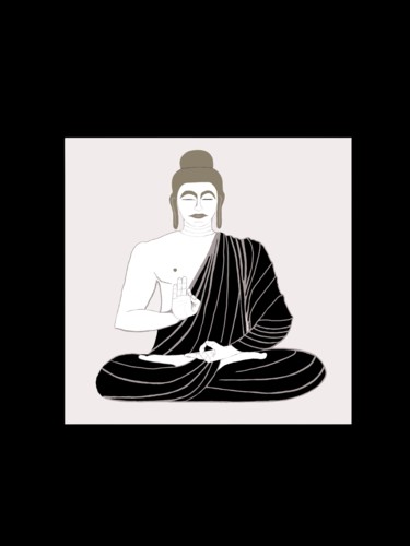 Grafika cyfrowa / sztuka generowana cyfrowo zatytułowany „Buddha” autorstwa Keep Magic, Oryginalna praca, Malarstwo cyfrowe