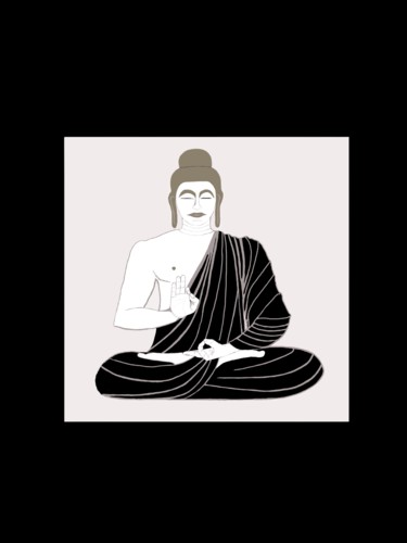 Цифровое искусство под названием "Buddha" - Keep Magic, Подлинное произведение искусства, Цифровая живопись