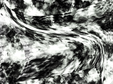 Digitale Kunst mit dem Titel "Twistend Skys" von Keep Magic, Original-Kunstwerk, Digitale Malerei Auf Keilrahmen aus Holz mo…