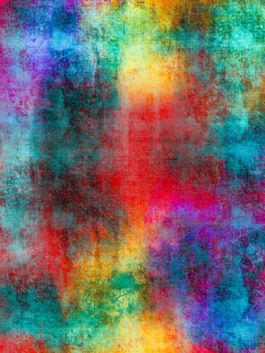 Digitale Kunst mit dem Titel "Lights and Colors" von Keep Magic, Original-Kunstwerk, Digitale Malerei Auf Keilrahmen aus Hol…