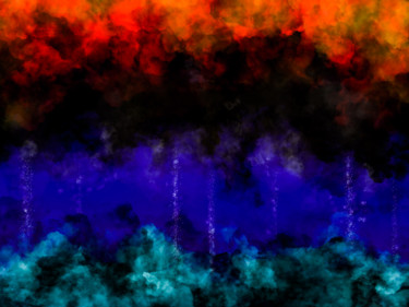 Digitale Kunst mit dem Titel "Inferno under the S…" von Keep Magic, Original-Kunstwerk, Digitale Malerei