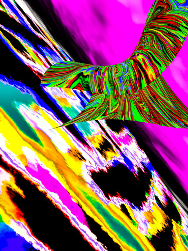 Arte digital titulada "Flying Sun Sail" por Keep Magic, Obra de arte original, Pintura Digital Montado en Bastidor de camill…