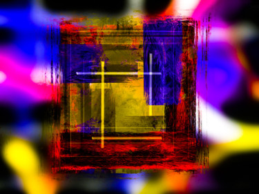 Digital Arts titled "Ambitioned Structur…" by Keep Magic, Original Artwork, Digital Painting Mounted on Wood Stretcher frame