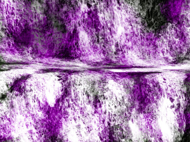 Digitale Kunst getiteld ""Walk in the purple…" door Keep Magic, Origineel Kunstwerk, Digitaal Schilderwerk Gemonteerd op Fra…