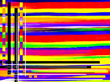 Arte digitale intitolato "Lines and Stripes" da Keep Magic, Opera d'arte originale, Pittura digitale Montato su Telaio per b…