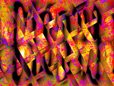 Digital Arts titled ""Kreative Blockade"" by Keep Magic, Original Artwork, Digital Painting Mounted on Wood Stretcher frame