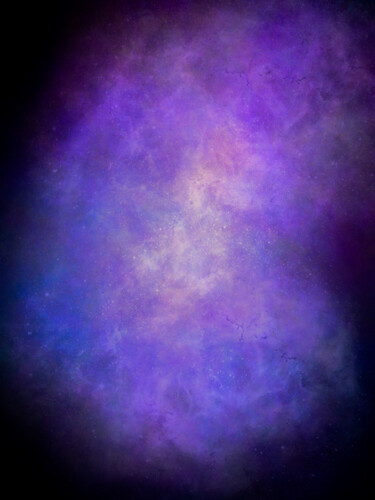 Digital Arts titled ""Cloud Galaxy"" by Keep Magic, Original Artwork, Digital Painting Mounted on Wood Stretcher frame