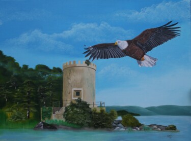 Pittura intitolato "Isola Maggiore" da Kees Oosting, Opera d'arte originale, Olio
