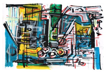 Peinture intitulée "mai-2016-equilibre-…" par Keip, Œuvre d'art originale
