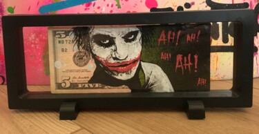 Malerei mit dem Titel "Five dollars "joker"" von Kejo, Original-Kunstwerk, Acryl