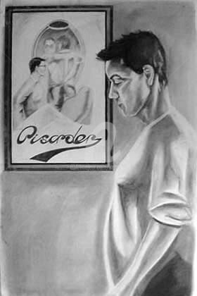 Painting titled "Portrait of a Woman…" by Kel Clarke, Original Artwork, Charcoal