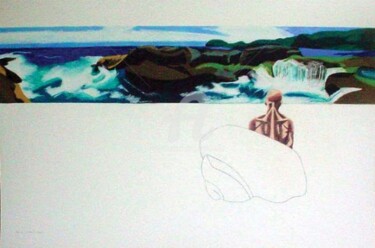 Drawing titled "Seashell" by Kel Clarke, Original Artwork, Other