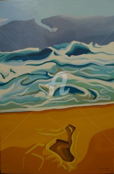 Painting titled "Australian Summer -…" by Kel Clarke, Original Artwork, Acrylic Mounted on Wood Stretcher frame