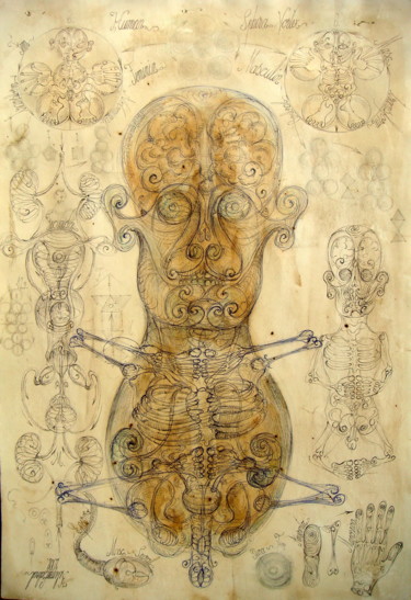 Disegno intitolato "21-human-embrion-co…" da Gabriel Kelemen, Opera d'arte originale