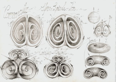 Dessin intitulée "30-unda-stationara-…" par Gabriel Kelemen, Œuvre d'art originale