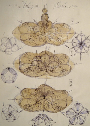 Dessin intitulée "35-unda-stationara-…" par Gabriel Kelemen, Œuvre d'art originale