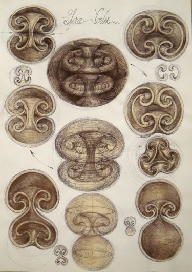 Disegno intitolato "53-algoritm-computa…" da Gabriel Kelemen, Opera d'arte originale