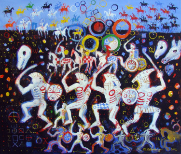 Olympic dance Pintura titulada "Olympic dance" por Martin Kellenberger, Obra de arte original, Acrílico