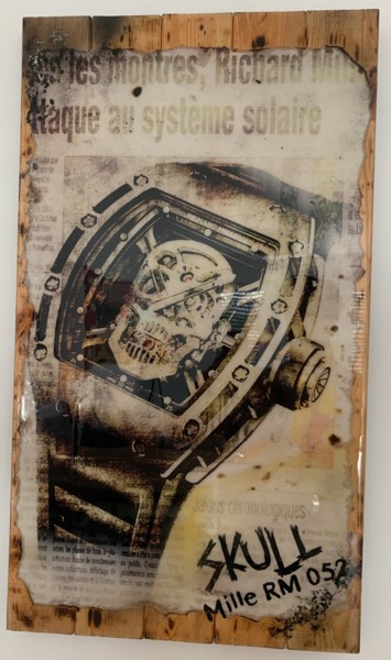 Collages intitolato "Richard Mille Watch…" da Kellnington, Opera d'arte originale, Collagraphy